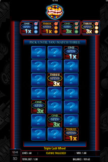 Triple Cash Wheel Mobile Slot Bonus Game