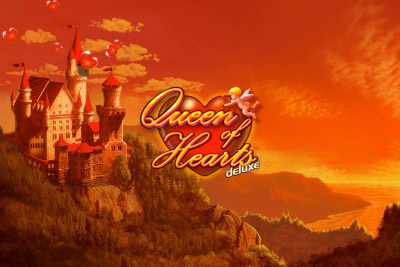Queen of Hearts Deluxe Mobile Slot Logo