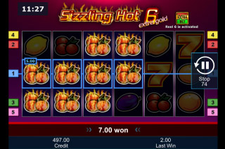 Sizzling Hot 6 Extra Gold Slot Win