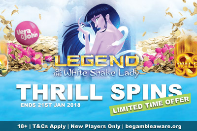 Get Your Vera & John Casino Thrill Spins Until 21st Jan