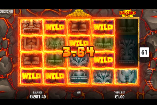 Quickspin Volcano Riches Slot Wilds Win