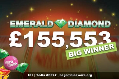 Over £155K Emerald Diamond Slot Big Winner at Vera&John