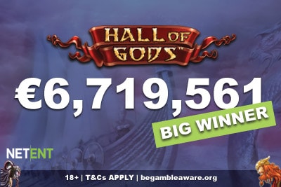 NetEnt Hall of Gods Mobile Jackpot Win