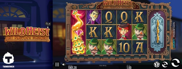 Thunderkick Wild Heist At Peacock Manor Slot Machine