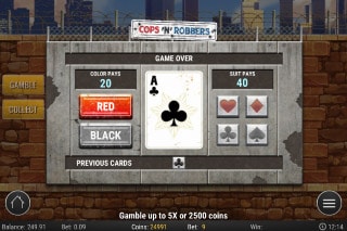 Play'N GO Cops N Robbers Slot Gamble Feature
