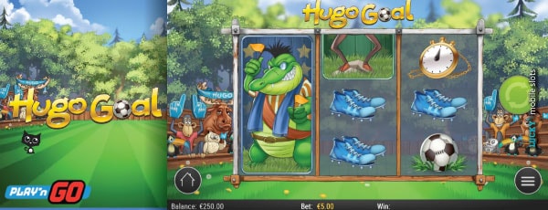 Hugo Goal Mobile Slot Example