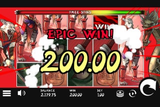 Samurai Ken Slot Free Spins Win