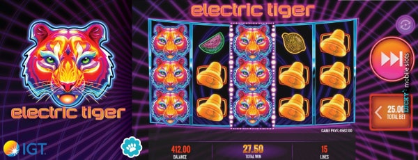 IGT Electric Tiger Slot Machine With Wilds