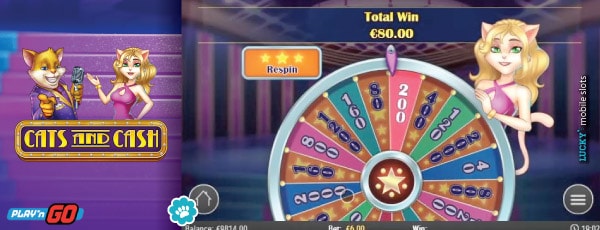 Cats And Cash Slot Bonus Wheel Win