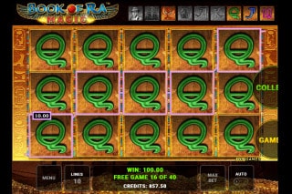 Book of Ra Magic Slot Free Spins Win