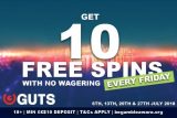 Get 10 Free Spins Bonus At Guts With No Wagering Every Friday