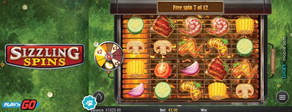 Sizzling Spins Mobile Slot Free Spins Bonus