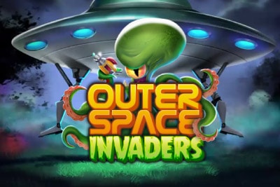 Outerspace Invaders Mobile Slot Logo