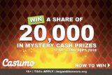 Win A Share of 20,000 In Real Cash Prizes At Casumo