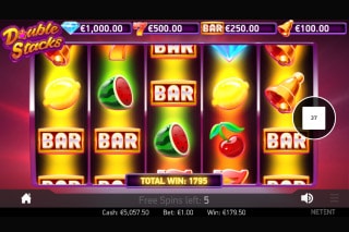 NetEnt Double Stacks Mobile Slot Free Spins Win