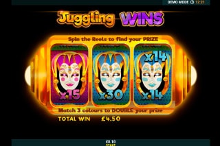 Juggling Jokers Mobile Slot Bonus Round