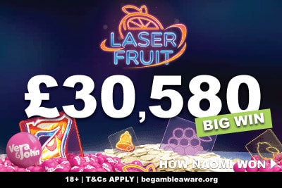 Laser Fruit Slot Machine Pays Out Big At Vera&John