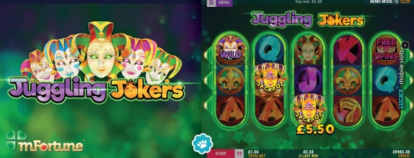 mFortune Juggling Jokers Mobile Slot Game