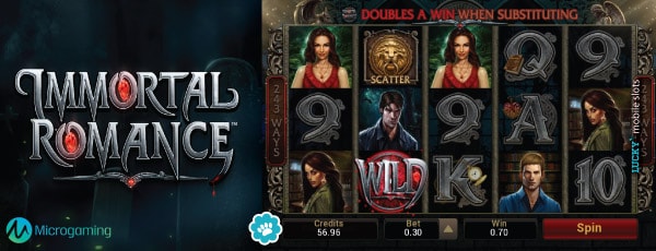 Microgaming Immortal Romance Mobile Slot Machine