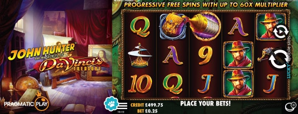 John Hunter and The Secrets Of DaVincis Treasure Slot Machine