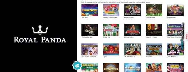 Royal Panda Mobile Casino Games Example