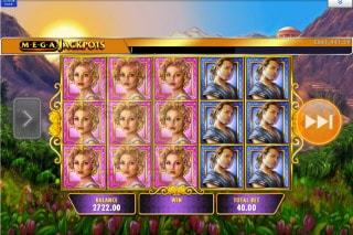 IGT MegaJackpots Golden Goddess Slot Stacked Symbols