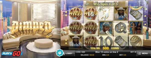 Play'n Go Pimped Slot Machine Win Spins