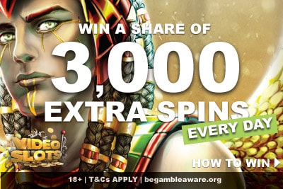 Win A Share of 3,000 Videoslots Casino Extra Spins Bonus