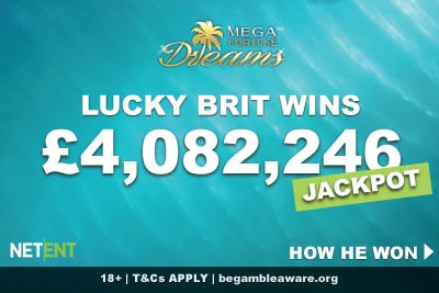 NetEnt Mega Fortune Dreams Slot UK Big Winner