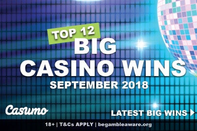 Top Casino Wins At Casumo Casino In September 2018