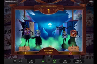 Zombie Circus Slot Bonus Pick