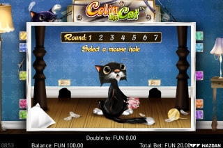 Colin The Cat Mobile Slot Bonus Game