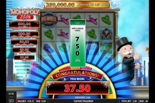 Monopoly 250K Mobile Slot Win