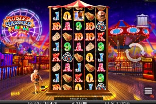 Buster Hammer Carnival Mobile Slot Expanded Reels