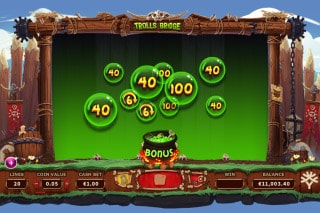 Trolls Bridge Mobile Slot Bonus Pot