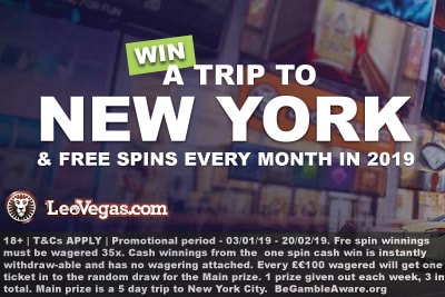 Win A Trip To New York & Free Spins With LeoVegas Casino