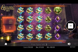 Golden Grimoire Slot Free Spins Bonus