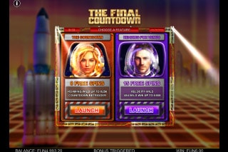 The Final Countdown Slot Bonus Choice