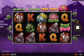 Zombie Hoard Mobile Slot Game