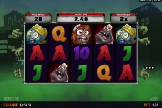 SlingShot Zombie Hoard Slot Free Spins