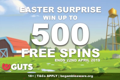 Win Up To 500 Free Spins At Guts Casino This Easter