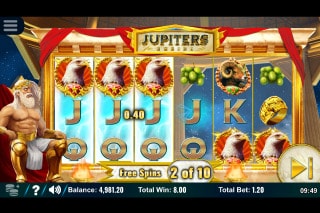 Jupiters Choice Slot Free Spins Bonus