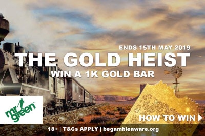 Mr Green Gold Heist Win A 1K Gold Bar Worth 38,000