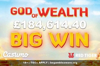 Over 184K God Of Wealth Big Jackpot Win
