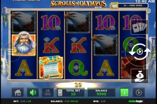 Scrolls of Olympus Quattro Mobile Slot Game