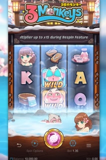 3 Monkeys Mobile Slot Machine