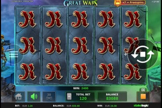 Great Wars Slot Big Win