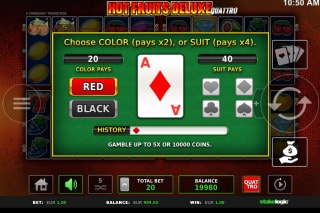 Hot Fruits Deluxe Quattro Slot Gamble Feature