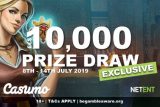 10K NetEnt Exclusive Real Cash Prize Draw At Casumo Casino