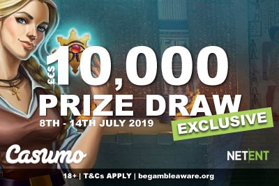 10K NetEnt Exclusive Real Cash Prize Draw At Casumo Casino